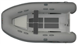 Dinghy, Lammina 10 Alu 10.5Ft"/3.19m w/Bow Locker L.Grey