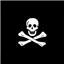 Drapeau de pirate, 30 x 45 cm