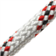Corde tressée M, polyester 8 mm à mouchetures rouges par pied