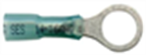 CORNE À ANNEAU THERMORÉTRACTABLE BLEUE 16-14 AWG, boulon de 3/8 pouce