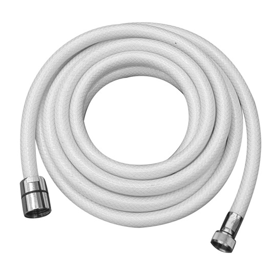 Tuyau de douche tressé, 3 m, filetage 1/2''-3/8'', blanc