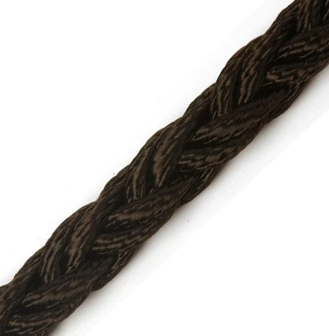 Corde tressée en nylon noir à 8 brins, 19 mm (3/4 po), vendue au pied (rouleau de 122 m [400 pi]).