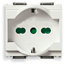 Prise de courant Idea, italienne/allemande, 2P+T, 16 A/250 V, 2 modules, SICURY, blanche