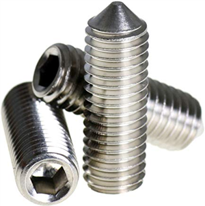 Vis de réglage, à six pans creux et pointe conique Ø5, longueur : 6 mm