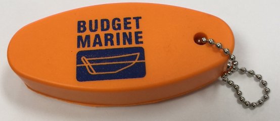 Porte-clés, mousse orange flottante avec logo BM