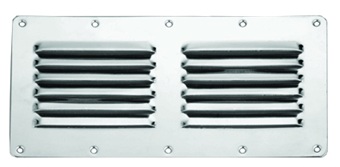 Grille d'aération rectangulaire en acier inoxydable : 9-3/4 x 5-7/8