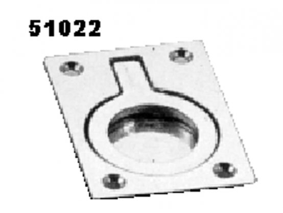 Anneau de levage, chromé rectangulaire 1,5 x 1,75"