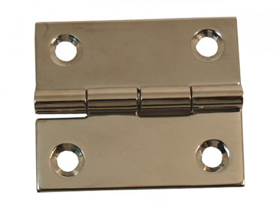Hinge Flat SS L:51  OpenWd:51mm 4hole Sq