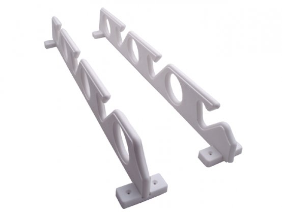 Support pour 6 cannes avec quincaillerie de montage en acier inoxydable