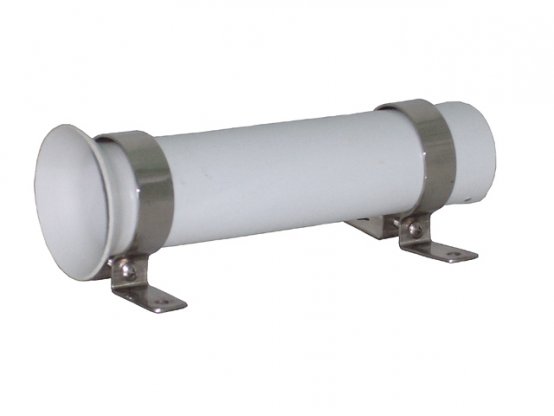 Support de canne à pêche en plastique blanc avec fixation par vis à support en acier inoxydable