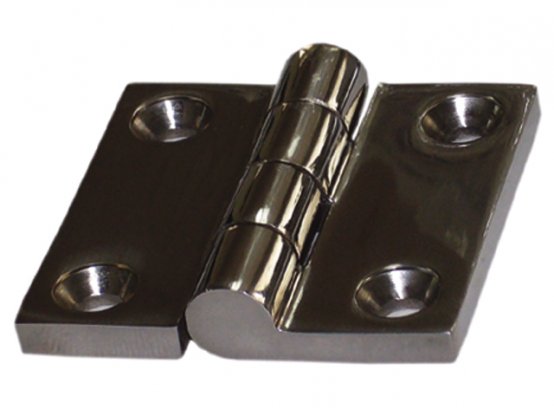 Charnière plate en acier inoxydable L:38 mm, largeur ouverte:38 mm, 4 trous