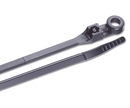 Attache-câble avec trou de fixation pour vis, 4 po, paquet de 25