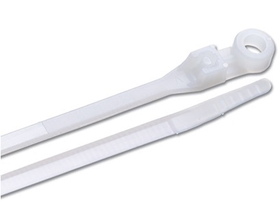 Attache-câble blanche de 15 cm (6 po), paquet de 25