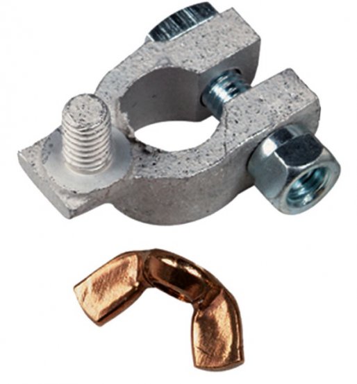 Bornes de batterie en cuivre étamé, 3/8" positives