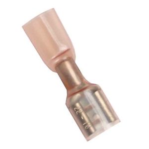 Cosses à sertir femelles rouges, gainées thermorétractables, calibre 22-18 AWG, lot de 25