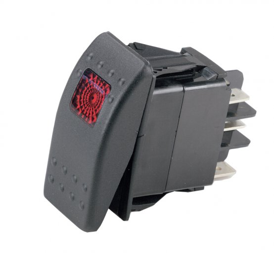 Interrupteur à bascule, SPST marche/arrêt 20 A/12 V avec Rd-