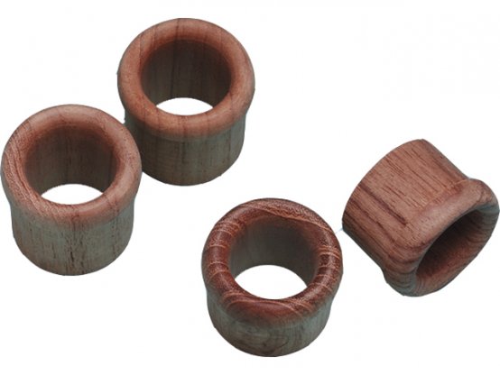 Poignée à doigt, diamètre intérieur : 23 mm, diamètre extérieur : 33 mm, épaisseur : 18 mm, teck