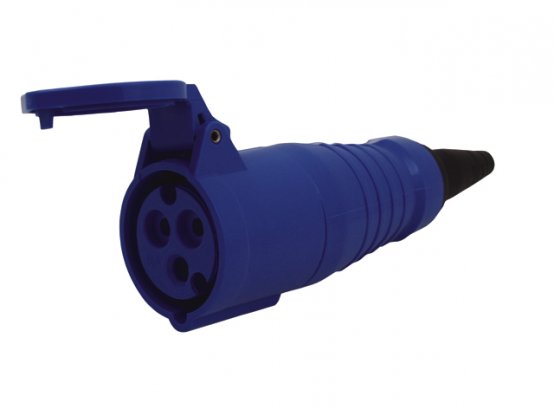 Prise femelle 220 V 16 A à 3 broches CEE avec couvercle