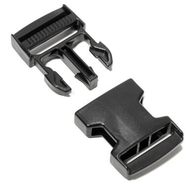 Boucle à pression, 1,5 po, noire