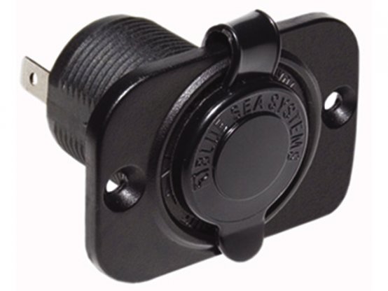 Prise allume-cigare 20 mm pour montage sur tableau de bord avec étui