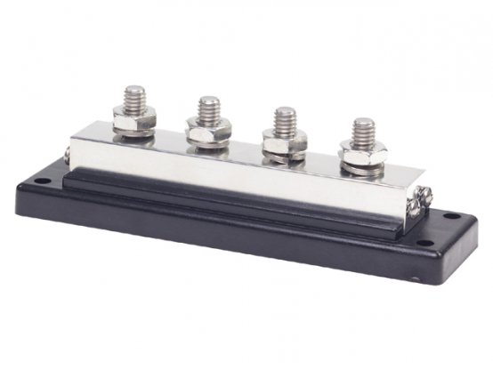 Barre d'alimentation, 600 A, 4 goujons : 3/8"