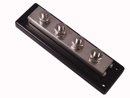 Barre omnibus simple à 4 goujons 1/4" 150 A