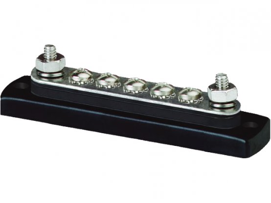 Barre omnibus simple 5x#8 + 2x#10 goujons 100A Mini