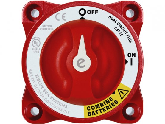 Interrupteur à batterie, double circuit plus continu