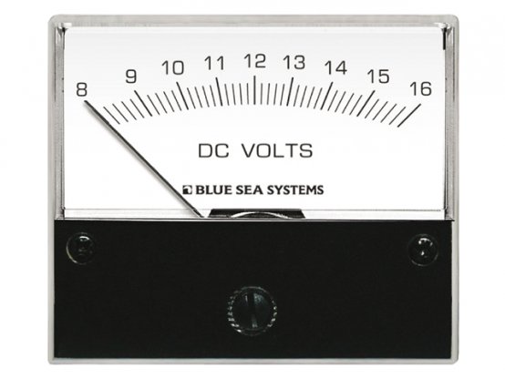 Voltmètre analogique 8-16 V CC, taille : 2-3/4"