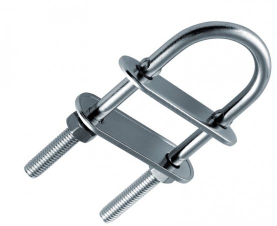 Boulon en U, acier inoxydable 12 mm H : 122 mm Entraxe : 46 mm Filetage L