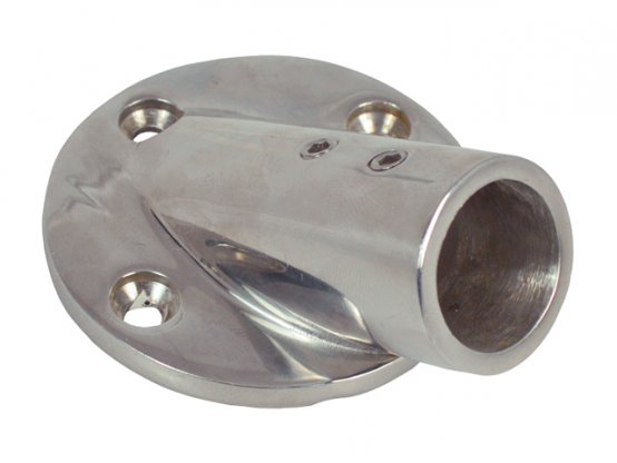 Base de tube de rail, ronde en acier inoxydable pour rail de 1 pouce à 30°