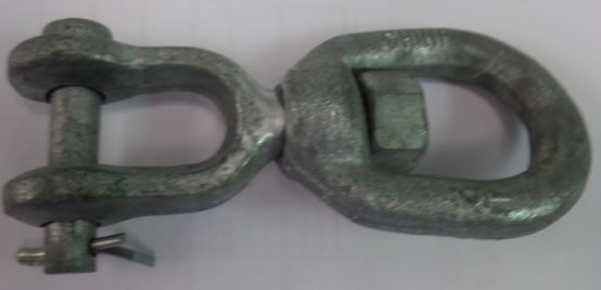 Pivotant, mâchoire et œillet galvanisés 12 mm 1/2"