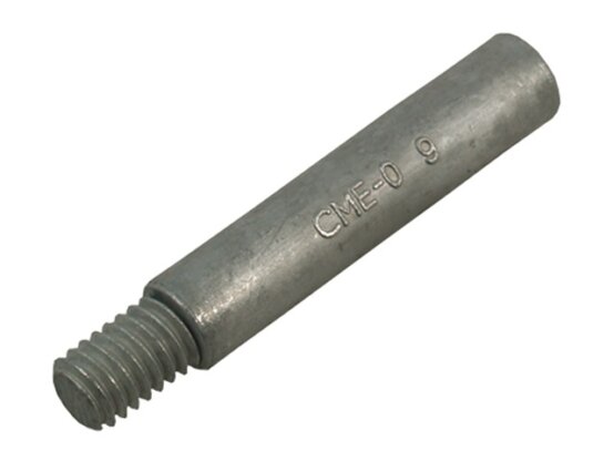 Anode, crayon en zinc L:1 1/2" D1/2 NPT3/8"