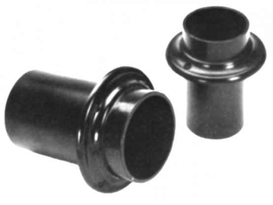 Sortie d'échappement traversante, en fibre de verre avec clapet en caoutchouc Ø3″ noir