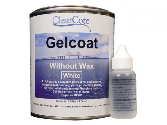 Gelcoat blanc sans cire avec durcisseur Qt