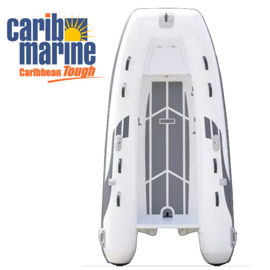 Annexe 3,6 m (11'9") Coque en aluminium Hypalon gris clair avec coffre avant