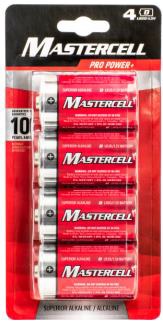 Piles alcalines, type D, lot de 4