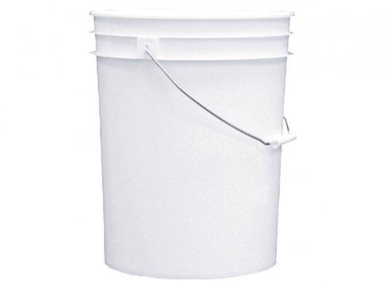 Pail , Bucket White Plastic 90mil 5 Gal