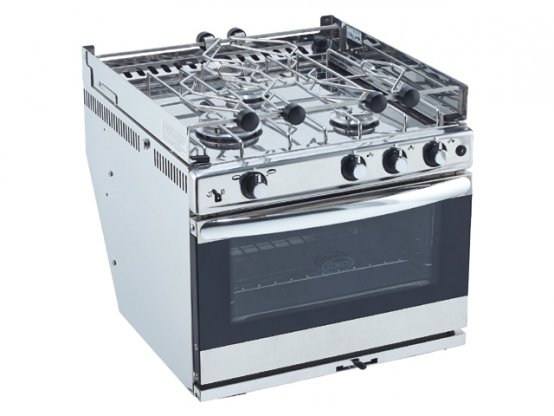 Cuisinière 3 feux / Four / Grill Tout inox 'Le Bretagne'