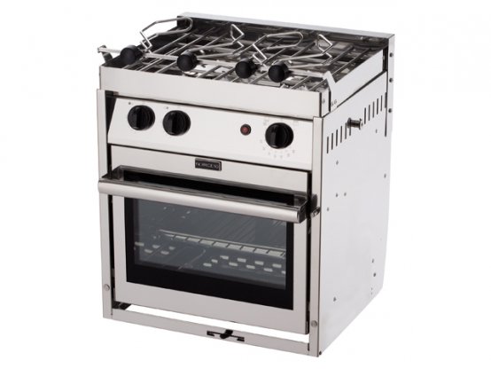 Cuisinière, four thermique à 2 brûleurs avec gril au propane