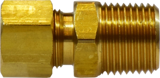 Adaptateur à compression 3/8 x 1/4 NPT mâle en laiton