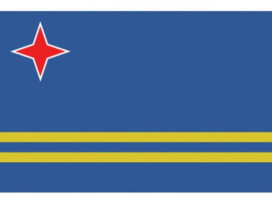Flag, Aruba  20 x 30cm