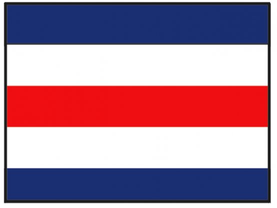Drapeau, code international : C Wh&Rd, dimensions : 30 x 45 cm Y