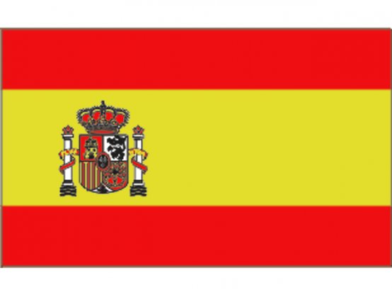 Drapeau espagnol 20 x 30 cm avec armoiries
