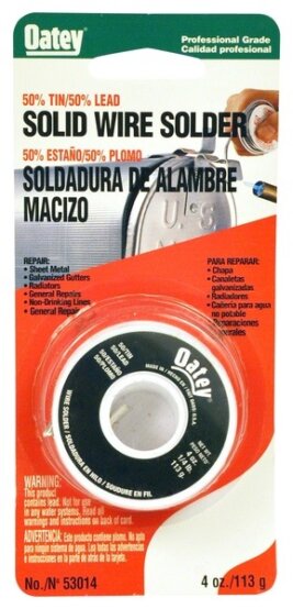 Fil à souder, 50/50 plombé, 0,125"