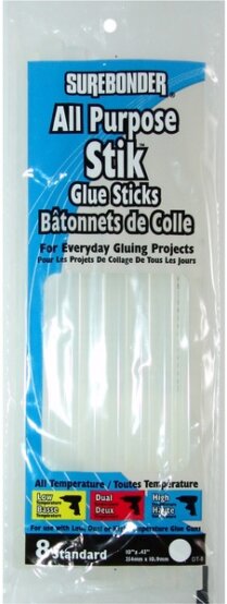 Bâtons de colle tout usage 10 0: 7/16 paquet de 8