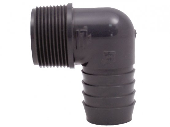 Coude, filetage mâle : 1/2 ; tuyau : 1/2 PVC