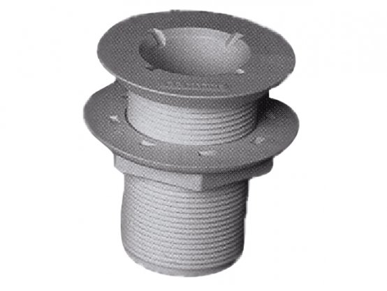 Passe-coque, Mrln 1/2" à filetage intégral et tête affleurante