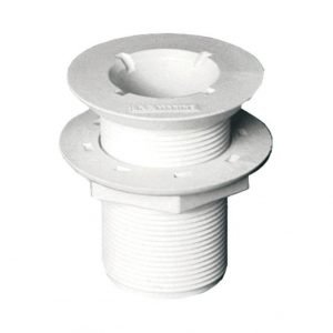 Passe-coque, Mrln 3/4" à filetage intégral et tête affleurante