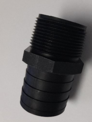 Raccord cannelé pour tuyau, Mrln 1-1/4" Tpt vers tuyau 1"